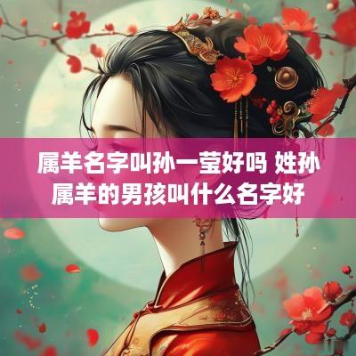 属羊名字叫孙一莹好吗 姓孙属羊的男孩叫什么名字好