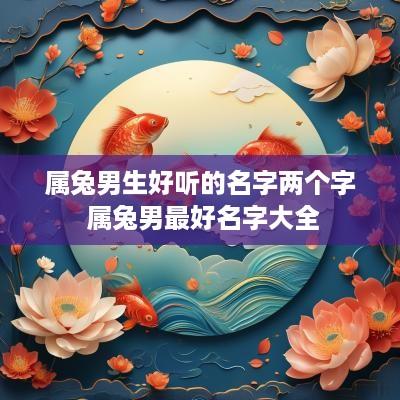 属兔男生好听的名字两个字 属兔男最好名字大全