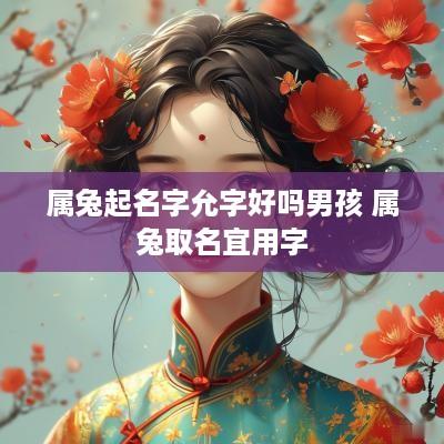 属兔起名字允字好吗男孩 属兔取名宜用字