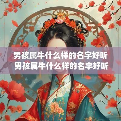 男孩属牛什么样的名字好听 男孩属牛什么样的名字好听又霸气