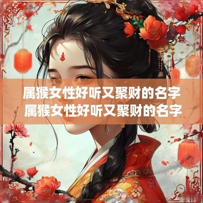 属猴女性好听又聚财的名字 属猴女性好听又聚财的名字有哪些