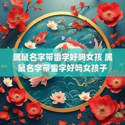 属鼠名字带雷字好吗女孩 属鼠名字带雷字好吗女孩子