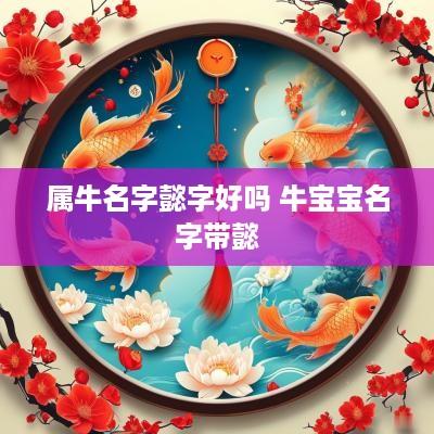 属牛名字懿字好吗 牛宝宝名字带懿