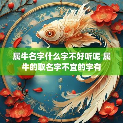 属牛名字什么字不好听呢 属牛的取名字不宜的字有