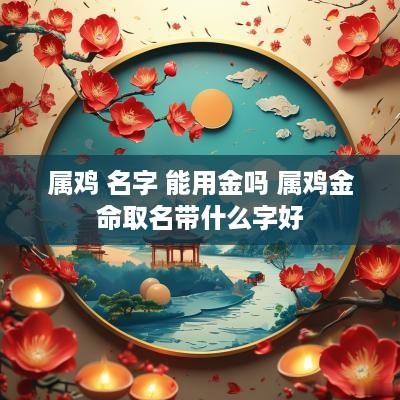 属鸡 名字 能用金吗 属鸡金命取名带什么字好