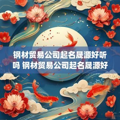 钢材贸易公司起名晟源好听吗 钢材贸易公司起名晟源好听吗怎么样