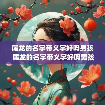 属龙的名字带义字好吗男孩 属龙的名字带义字好吗男孩子