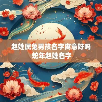 赵姓属兔男孩名字寓意好吗 蛇年赵姓名字