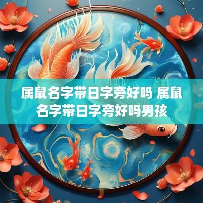 属鼠名字带日字旁好吗 属鼠名字带日字旁好吗男孩