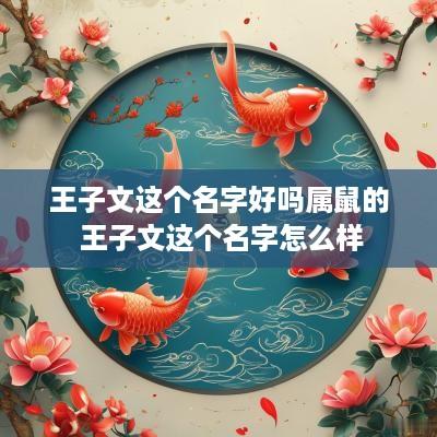 王子文这个名字好吗属鼠的 王子文这个名字怎么样
