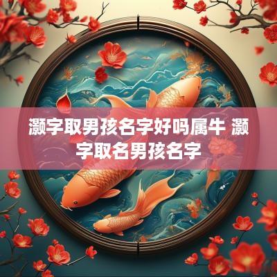 灏字取男孩名字好吗属牛 灏字取名男孩名字