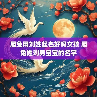 属兔用刘姓起名好吗女孩 属兔姓刘男宝宝的名字