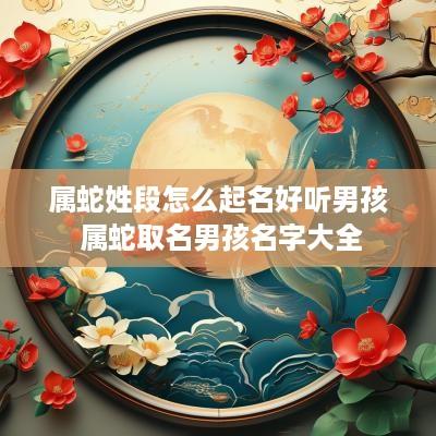 属蛇姓段怎么起名好听男孩 属蛇取名男孩名字大全