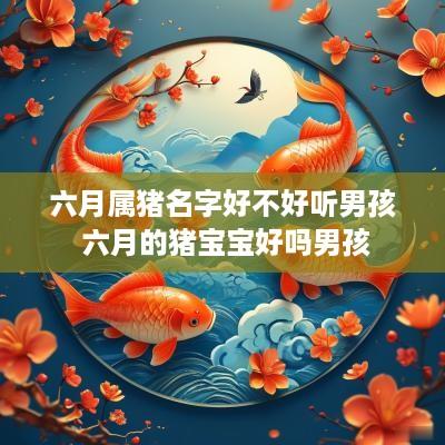 六月属猪名字好不好听男孩 六月的猪宝宝好吗男孩