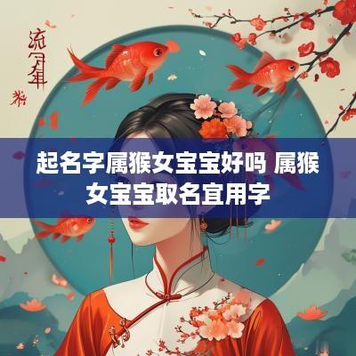 起名字属猴女宝宝好吗 属猴女宝宝取名宜用字