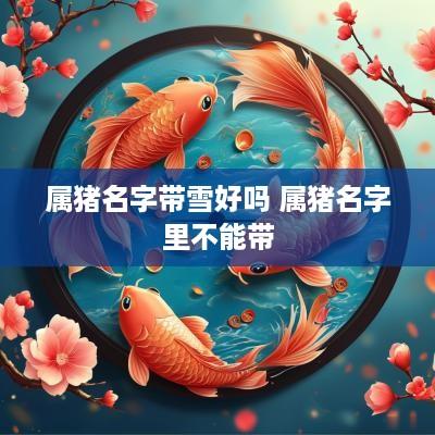 属猪名字带雪好吗 属猪名字里不能带