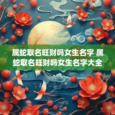 属蛇取名旺财吗女生名字 属蛇取名旺财吗女生名字大全