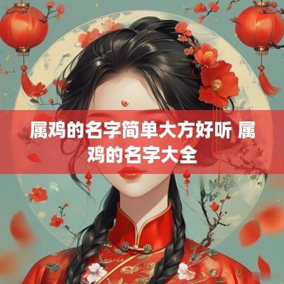 属鸡的名字简单大方好听 属鸡的名字大全