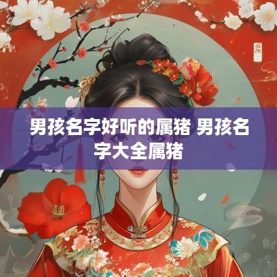 男孩名字好听的属猪 男孩名字大全属猪