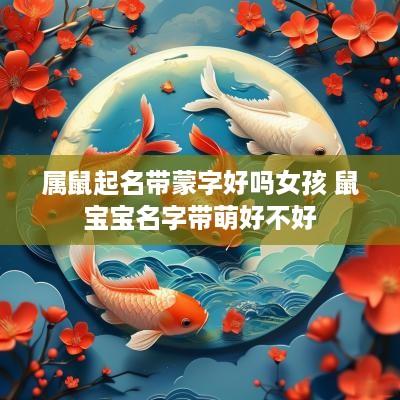 属鼠起名带蒙字好吗女孩 鼠宝宝名字带萌好不好