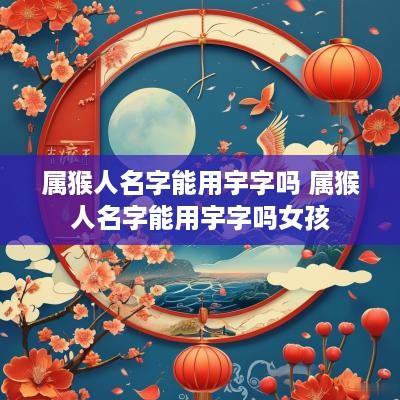 属猴人名字能用宇字吗 属猴人名字能用宇字吗女孩