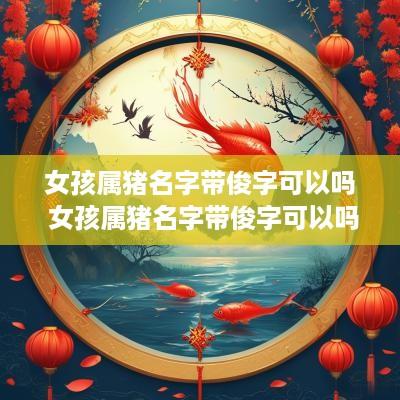 女孩属猪名字带俊字可以吗 女孩属猪名字带俊字可以吗怎么取名