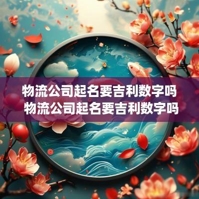 物流公司起名要吉利数字吗 物流公司起名要吉利数字吗怎么取