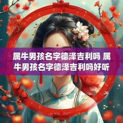 属牛男孩名字德泽吉利吗 属牛男孩名字德泽吉利吗好听吗