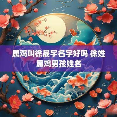 属鸡叫徐晟宇名字好吗 徐姓属鸡男孩姓名