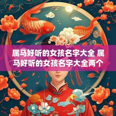 属马好听的女孩名字大全 属马好听的女孩名字大全两个字