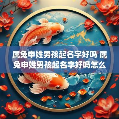 属兔申姓男孩起名字好吗 属兔申姓男孩起名字好吗怎么取