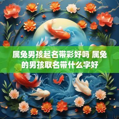 属兔男孩起名带彩好吗 属兔的男孩取名带什么字好