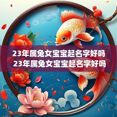 23年属兔女宝宝起名字好吗 23年属兔女宝宝起名字好吗