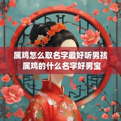 属鸡怎么取名字最好听男孩 属鸡的什么名字好男宝