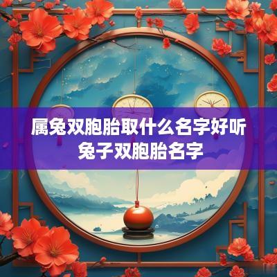 属兔双胞胎取什么名字好听 兔子双胞胎名字