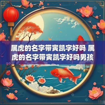 属虎的名字带寅凯字好吗 属虎的名字带寅凯字好吗男孩