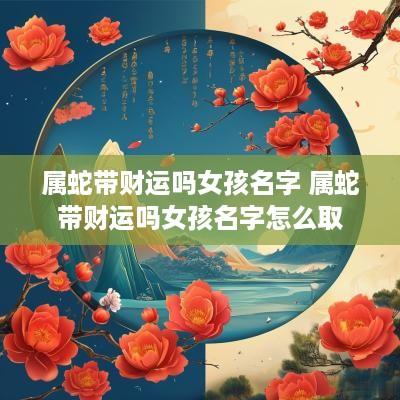 属蛇带财运吗女孩名字 属蛇带财运吗女孩名字怎么取