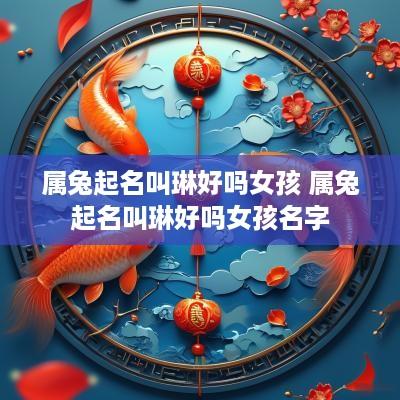 属兔起名叫琳好吗女孩 属兔起名叫琳好吗女孩名字