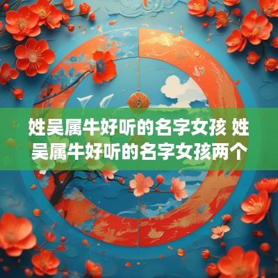 姓吴属牛好听的名字女孩 姓吴属牛好听的名字女孩两个字