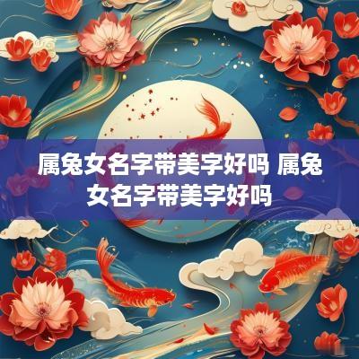 属兔女名字带美字好吗 属兔女名字带美字好吗