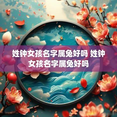 姓钟女孩名字属兔好吗 姓钟女孩名字属兔好吗
