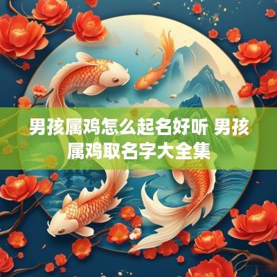 男孩属鸡怎么起名好听 男孩属鸡取名字大全集
