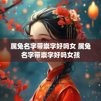 属兔名字带崇字好吗女 属兔名字带崇字好吗女孩