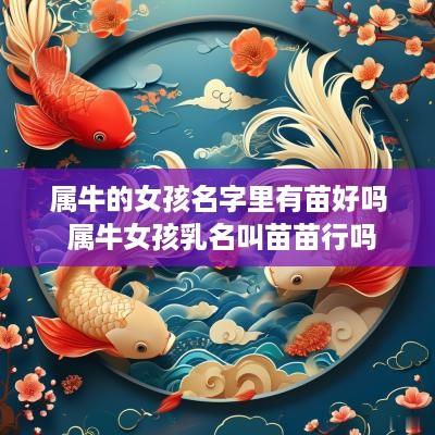 属牛的女孩名字里有苗好吗 属牛女孩乳名叫苗苗行吗