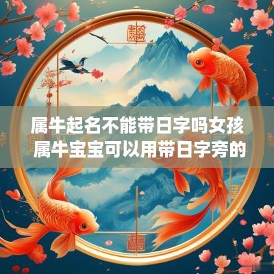 属牛起名不能带日字吗女孩 属牛宝宝可以用带日字旁的字吗? 属牛起名不能带日字吗女孩 属牛宝宝可以用带日字旁的字吗?