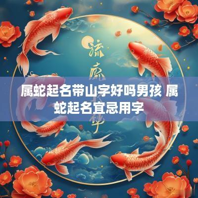 属蛇起名带山字好吗男孩 属蛇起名宜忌用字