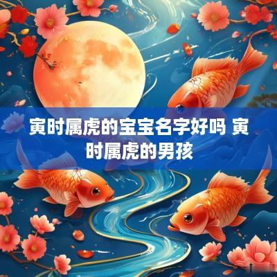 寅时属虎的宝宝名字好吗 寅时属虎的男孩
