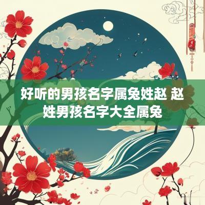 好听的男孩名字属兔姓赵 赵姓男孩名字大全属兔