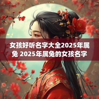 女孩好听名字大全2025年属兔 2025年属兔的女孩名字