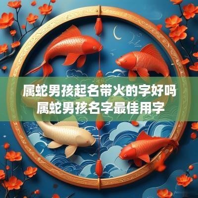 属蛇男孩起名带火的字好吗 属蛇男孩名字最佳用字